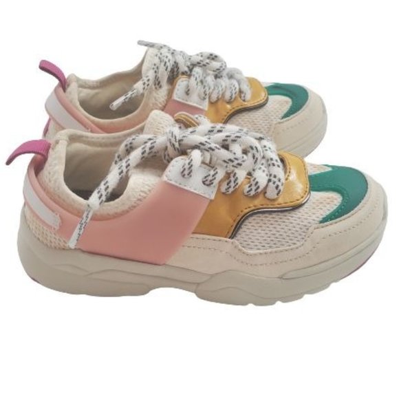 Zara Kids Girls Unisex Multicolored Lace Up Sneakers Size EU-31/ US-13 - Picture 5 of 13